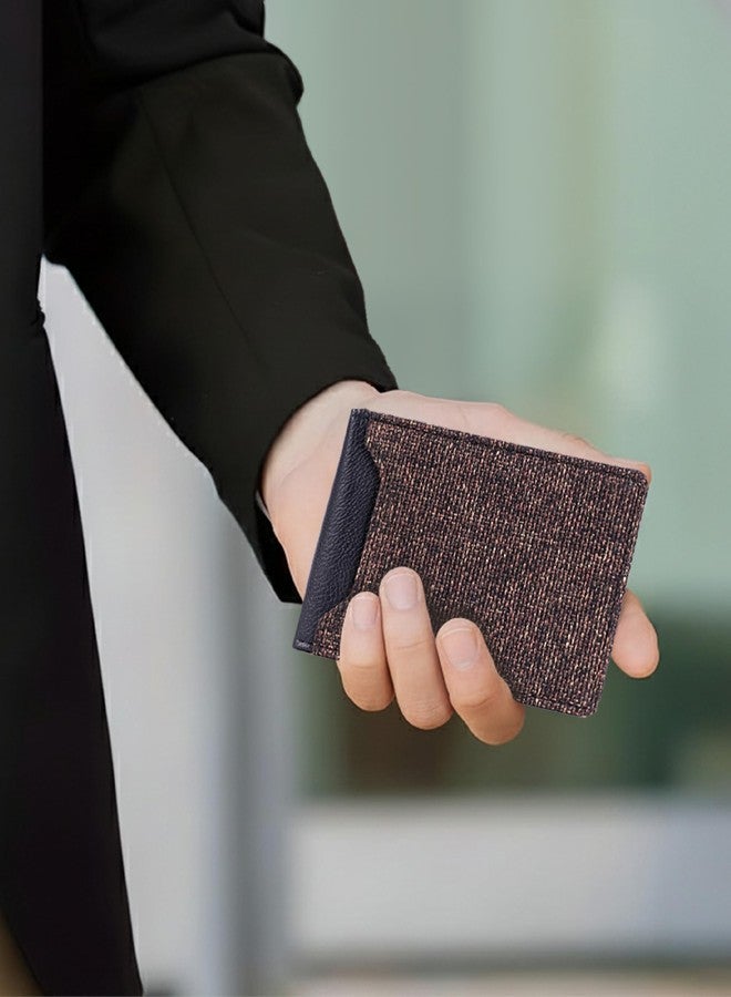 ZOUK محفظة رجالية كلاسيكية أنيقة من زوك | ثنائية الطي | حامل بطاقات رفيع | محفظة رجالية مع جيب للعملات المعدنية | محفظة رجالية أنيقة | للاستخدام اليومي | جلد نباتي، شعيرات - Image 2